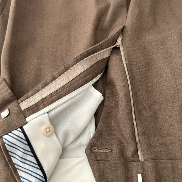 IZOD Men's Dress Pants - Brown - Size 40W/32L - Picture 3 of 10